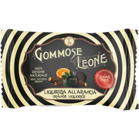 Pastiglie Leone Zuckerfreie Gummibonbons mit Orangen/Lakritz Geschmack 35g