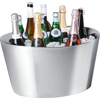 Das ist die ganz große Kühlwanne für die ganz großen festlichen Gelegenheiten: Die Champagnerwanne heißt nicht aus Versehen so. Denn mit ihrem Durchmesser von 53 cm ist sie der hochglanzpolierte Blickfang auf jeder Party. Und hat Platz für gleich mehrere Flaschen