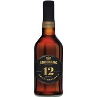 Der Soberano Solera Gran Reserva 12 Jahre Brandy von González Byass überrascht mit einer intensiven mahagonifarbenen Erscheinung. Sein Aroma besticht durch Spuren von Holz