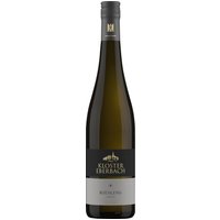 Mit sanftem Gefälle ziehen sich die Weinberge des Klosters Eberbach vom Kamm des Taunus' zum Rhein hinunter. Hier auf den nach Süden ausgerichteten Hängen genießen die Reben für den Kloster Eberbach Riesling trocken das intensive Sonnenlicht. Im Glas ein helles Gold. In der Nase Aromen von Pfirsich