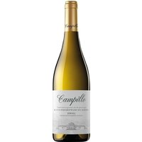 Der Blanco Fermentado en Barrica der Bodegas Campillo aus der Rioja Alavesa wird in Holzfässern aus amerikanischer und französischer Eiche fermentiert. Die Vinifizierung im Holz macht diese Weißwein-Cuvée aus Viura und Chardonnay weich und rund und verleiht ihr Noten von Krokant und Vanille