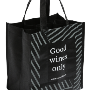 Die Flaschentasche Weinfreunde Six Bag für den leichten Transport von bis zu sechs Weinflaschen. Feste Abtrennungen und ein verstärkter Boden schützen deinen Wein beim Transport.