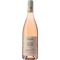 Der Inspiration Pinot Noir Rosé 2023 vom Weingut Künstler aus dem Rheingau zeigt eine kühle Nase mit duftenden Blüten