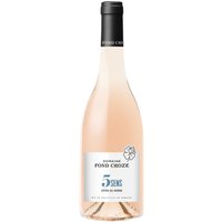 Der Domaine Fond Croze 5 Sens Côtes du Rhône Rosé Bio zeigt Aromen von reifen Erdbeeren und Himbeeren