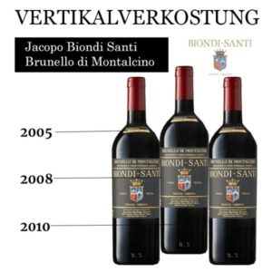 Alternative view of Biondi Santi Tenuta Greppo Brunello di Montalcino Vertikale