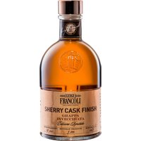 Der Francoli Grappa Luigi Francoli Sherry Cask Finish gehört zu den besonderen Erzeugnissen der Brennerei Francoli aus dem Piemont. Diese traditionsreiche Brennerei ist bekannt für die Verwendung edler Fässer