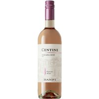 Das beeindruckende Schloss Poggio alle Mura bildet die Kulisse für die Weine der vielfach ausgezeichneten Kellerei Banfi. Der Centine Rosé ist eine toskanische Cuvée aus Sangiovese und Merlot