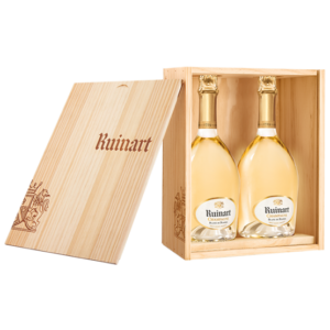 Ruinart Blanc de Blanc in der exklusiven 2er-Holzkiste - nicht nur als Geschenk ein Highlight!