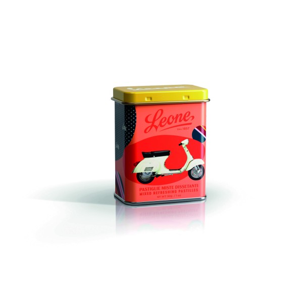 Pastiglie Leone Pastillen gemischte Früchte Vespa Primavera Dose 30g – Bild 2