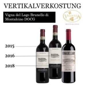Alternative view of Val di Suga Vigna del Lago Brunello di Montalcino DOCG Vertikale