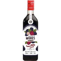 Die Liqueur Crème de Mûres von Gabriel Boudier S. A. präsentiert sich in einem tiefrotbraunen Farbton