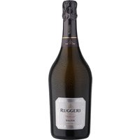 Die Farbe des Ruggeri Salter Valdobbiadene Prosecco Superiore Extra Brut ist ein elegantes