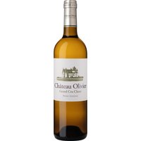 Château Olivier Blanc 2017 besticht mit blassgoldenem Glanz. In der Nase entfalten sich delikate Aromen von Zitrusfrüchten