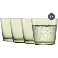 Das Zwiesel Wasserglas "Together klein" im 4er Set bringt Farbe und Stil auf den Tisch. In trendigem Oliv gestaltet