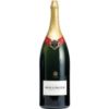 Die Champagne Bollinger Special Cuvée Brut 9L in der eleganten Holzkiste glänzt mit einem goldenen Farbton