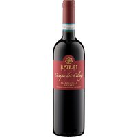 Der Campo dei Ciliegic Valpolicella Ripasso aus dem Hause Latium di Morini präsentiert sich im Jahrgang 2019 in einem intensiven Granatrot. Ein dichter und komplexer Rotwein aus Venetien