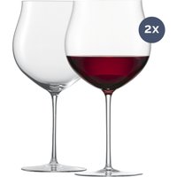 Die Eleganz der Zwiesel Rotweingläser "Enoteca Burgunder Grand Cru" entfaltet sich in diesem 2er-Set