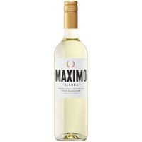 Der Maximo Blanco von Bodegas Maximo S.L. aus Kastilien-La Mancha zeigt ein helles Gelb mit grünlichen Reflexen