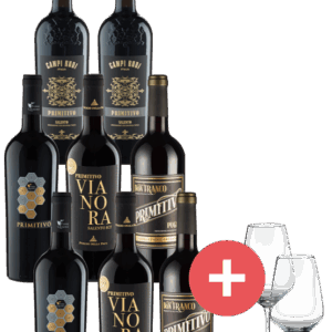 8er-Paket Primitivo Champions inkl. 2er Set Schott-Zwiesel Gläser
