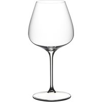 Das Grape Glas Pinot Noir Nebbiolo Aperitivo von Riedel Glas ist ein herausragendes Accessoire für den Genuss von delikaten Weinen wie Pinot Noir und Nebbiolo. Mit seinem flachen Glasboden und dem eleganten