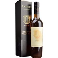 Der Fernando de Castilla Sherry Oloroso Antique von Bodegas Rey Fernando de Castilla ist ein besonderer Sherry aus der Premium-Antique-Reihe. Dieser trockene Sherry besticht durch intensive Noten von getrockneten Früchten und gerösteten Nüssen. Am Gaumen zeigt er sich kraftvoll und dennoch trocken