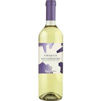 Eine strohgelbe Farbe kennzeichnet diesen Vernaccia aus der Toskana