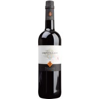 Mit seiner glänzenden Bernsteinfarbe und dem komplexen Zusammenspiel nussiger und fruchtiger Noten zeigt sich dieser Amontillado als facettenreicher Genuss. Der halbtrockene Sherry verbindet die beschwingte Leichtigkeit des Fino mit der dichten Fülle des Oloroso. Aromen von Rosinen und ein konzentrierter