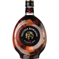 Vecchia Romagna Etichetta Nera entsteht durch doppelte Destillation und eine zweifache Reifung. Der Brandy basiert auf Trebbiano-Trauben aus der Region Emilia-Romagna in Italien. Sein Aroma zeichnet sich durch Süße