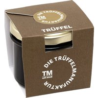 Der schwarze Sommertrüffel im eigenen Saft von Die Trüffelmanufaktur präsentiert sich intensiv aromatisch. Im Glas abgefüllt und im natürlichen Sud eingelegt