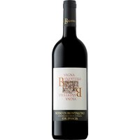 Der Col d'Orcia Banditella Rosso Di Montalcino 2022 präsentiert sich in dunklem Rot und entfaltet Aromen von reifen Kirschen