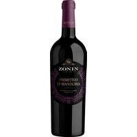 Dunkles Rubinrot prägt das Erscheinungsbild des Primitivo di Manduria 2023. Die Nase wird von intensiven Aromen von Pflaumen