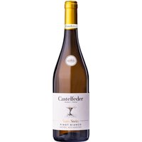 Mit einem leuchtenden Strohgelb präsentiert sich der Castelfeder Vom Stein Pinot Bianco 2024 im Glas. Das Bukett zeigt vielschichtige Fruchtaromen von Zitrus und grünem Apfel