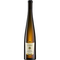 Bernsteinfarben zeigt sich die edelsüße Beerenauslese von Schales und beeindruckt durch eine intensive Fruchtsüße