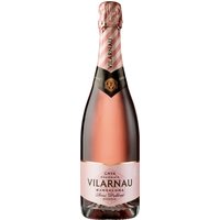Der Cava Vilarnau Rosado Reserva beeindruckt sofort durch sein intensiv rosafarbenes Aussehen