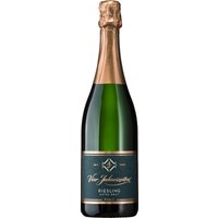 Der Vier Jahreszeiten Riesling Sekt Extra Brut aus der Pfalz überzeugt durch eine lebendige Frische und ausgeprägte Fruchtnoten von reifen Pfirsichen und saftiger Ananas. Eine prägnante