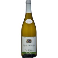 Frische Zitronennuancen und ein feiner Duft nach grüner Paprika prägen das Bukett des Pouilly-Fumé von J. de Villebois. Rauchige Akzente verbinden sich mit reifen Fruchtnoten und einer eleganten Mineralität