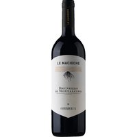 Der La Macioche Brunello di Montalcino 2018 aus Montalcino zeigt sich in brillantem Rubinrot. Sein intensives Bukett verströmt Aromen reifer Pflaumen und getrockneter Kirschen
