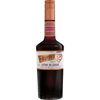 De Kuyper Creme de Cacao Dark überzeugt durch seine tiefbraune Farbe mit glänzendem Schimmer. Die Spirituose entfaltet intensive Aromen von dunkler Schokolade