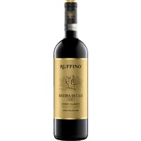 Der Ruffino Riserva Ducale Oro 2020 präsentiert sich in tiefem Rubingranat. Das Bukett besticht durch ausgeprägte Aromen von Veilchen