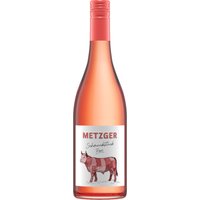 Der Metzger Schmuckstück Rosé 2024 aus der Pfalz präsentiert sich leicht und fruchtig mit Aromen von Himbeeren und roten Früchten. Die Kombination aus Mirabellen