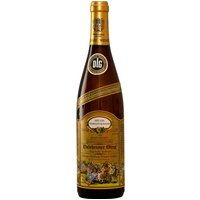 Goldgelb zeigt sich der Schales Dalsheimer Steig Siegerrebe Spätlese 1986 im Glas. Die lebendige Frische und das gereifte