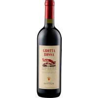 Der Carignano Grotta Rossa aus Sardinien zeigt sich in intensivem Rubinrot. Das Bouquet wird von dunklen Kirschen