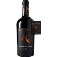 Intensive rubinrote Reflexe prägen diesen sizilianischen Rotwein aus der Region Salemi in Trapani. Die Verbindung aus 80 % Perricone und 20 % Nero d’Avola verleiht dem Wein eine dichte