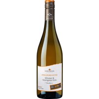 Der "Silvaner Souvignier Gris Jubiläums Cuvée QbA 2023" aus Baden präsentiert sich jugendlich und frisch in blassem Gelb mit grünen Reflexen. Im Bukett dominieren fruchtbetonte Aromen von Äpfeln