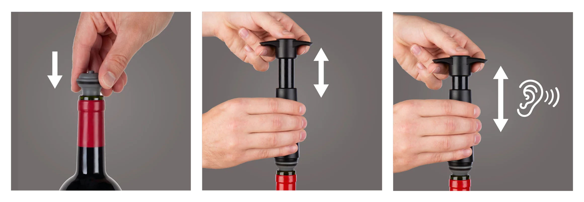 Vacu Vin Vakuum Verschluss Set – Bild 3