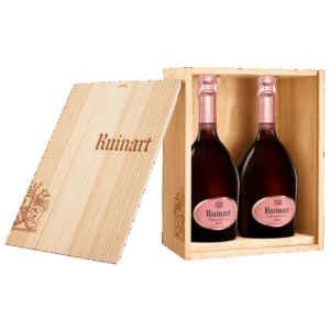 Ruinart Rosé in der exklusiven 2er-Holzkiste - nicht nur als Geschenk ein Highlight!