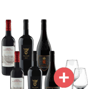 6er-Rotweinpaket Frankreich Reise inkl. 2er-Set Schott-Zwiesel Taste Gläser