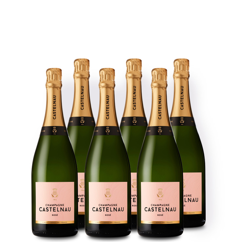 Champagne Castelnau Champagner Castelnau Brut Rosé 6er Vorratspaket – Bild 3