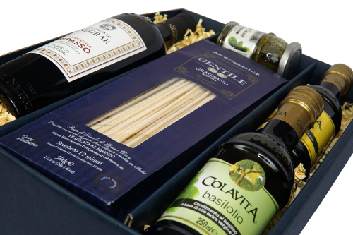 Vinolisa Selezione Präsent "Buon Gusto" - Wein und Feinkost in hochwertiger Geschenkverpackung – Bild 4