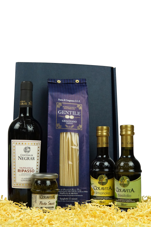 Vinolisa Selezione Präsent "Buon Gusto" - Wein und Feinkost in hochwertiger Geschenkverpackung – Bild 2